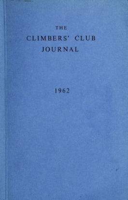 Climbers' Club 1962 Journal cover